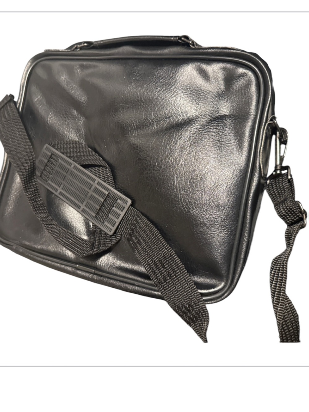 Men's Black Leather Crossbody Bag